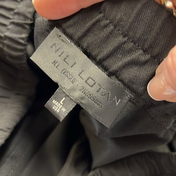 Nili Lotan NWOT Aida Wool Blend Drop Crotch Trouser in Black Size Large - Picture 10 of 13